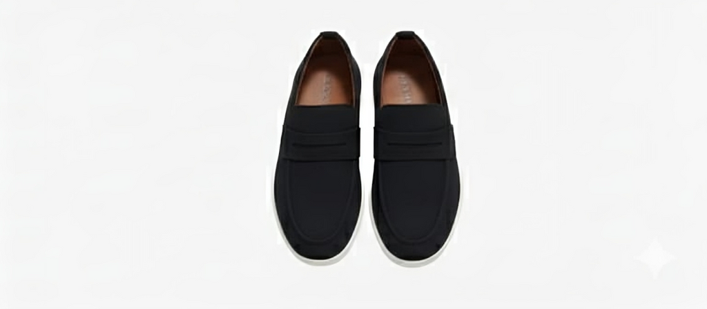 Loafer-Black Suede Penny Loafers