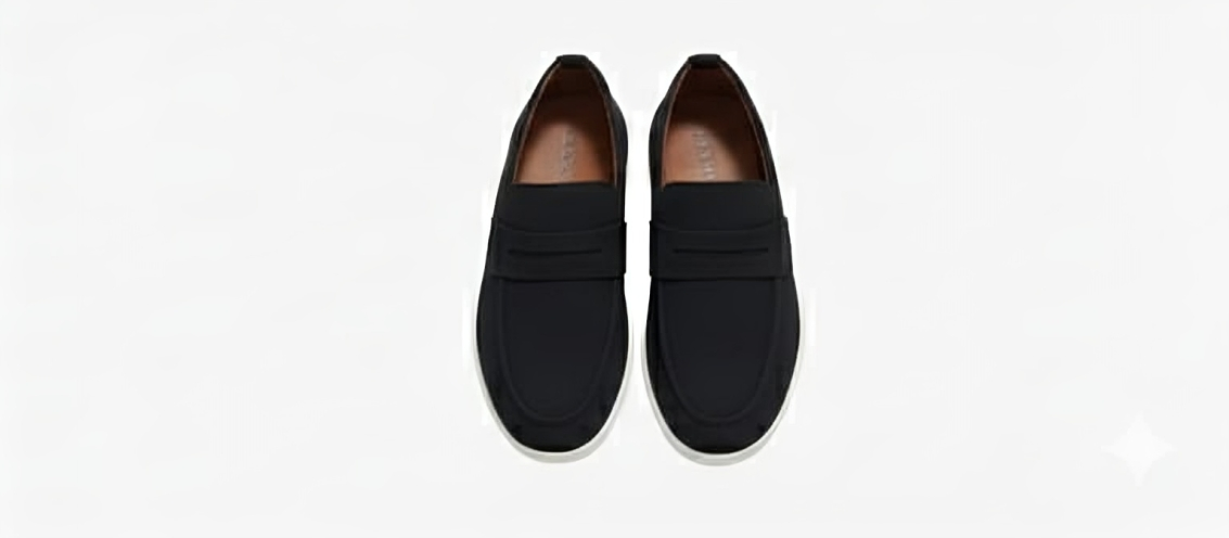Loafer-Black Suede Penny Loafers