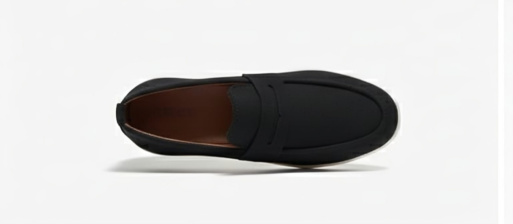 Loafer-Black Suede Penny Loafers