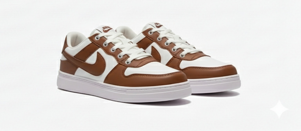 Nike Air Sneaker - White &amp; Brown