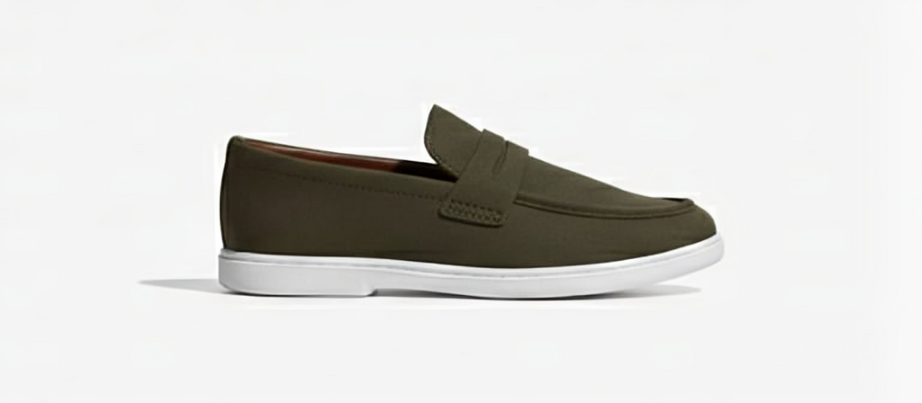 Loafer- Green Suede Penny Loafers