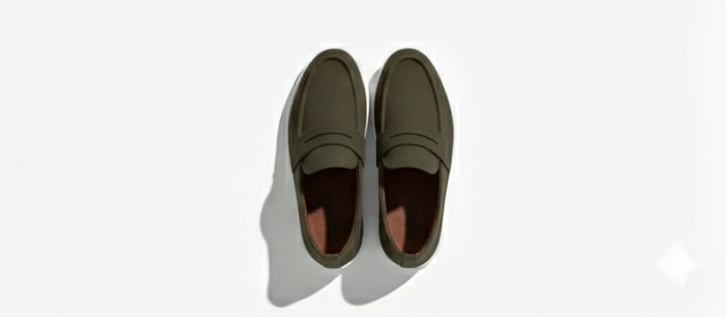 Loafer- Green Suede Penny Loafers