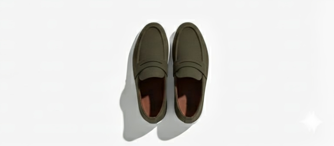 Loafer- Green Suede Penny Loafers