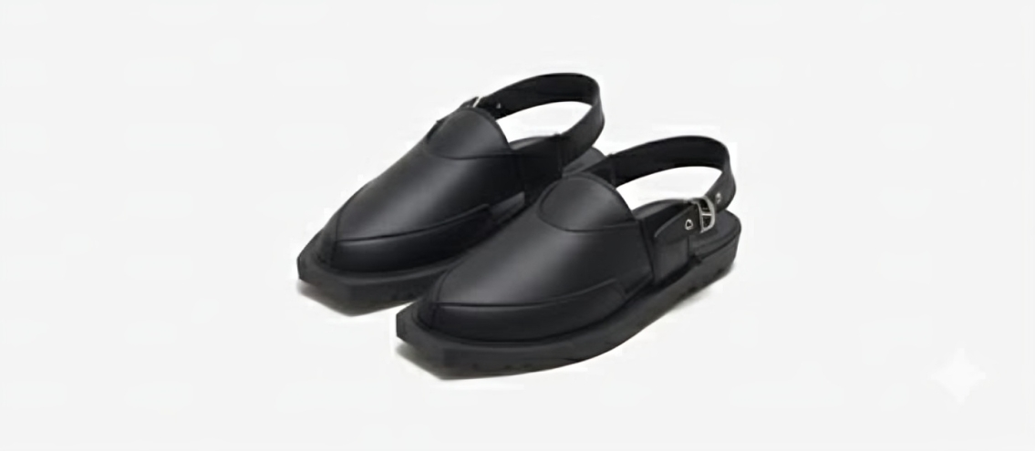 Peshawari Chappal - Black