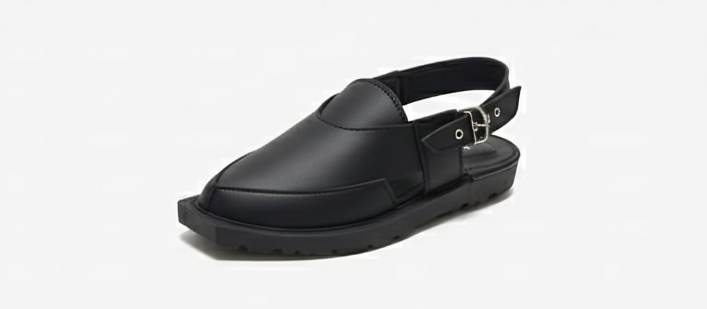 Peshawari Chappal - Black