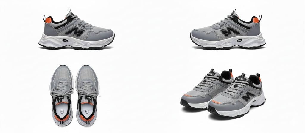 Athletic Sneakers – Walk Shoes (Gray)