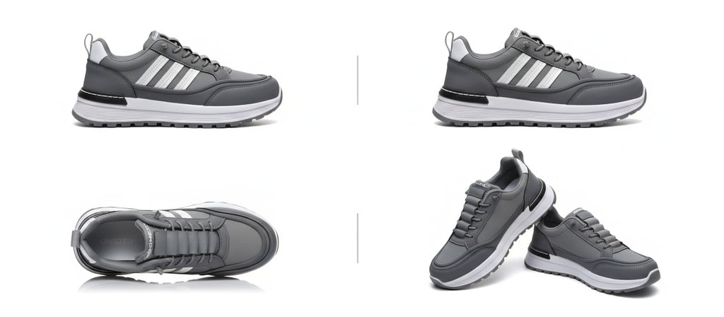 Casual Sneakers – Gray 👟🩶
